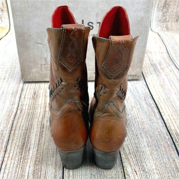 BED STU Amanda II Women's Size 7.5 Pecan Rustic Oxidized Western‎ Ankle Booties - Picture 5 of 10